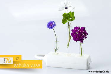Design Vase - schuko vase S3 - bepflanzt