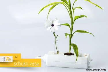 Design Vase - schuko vase S1 - bepflanzt